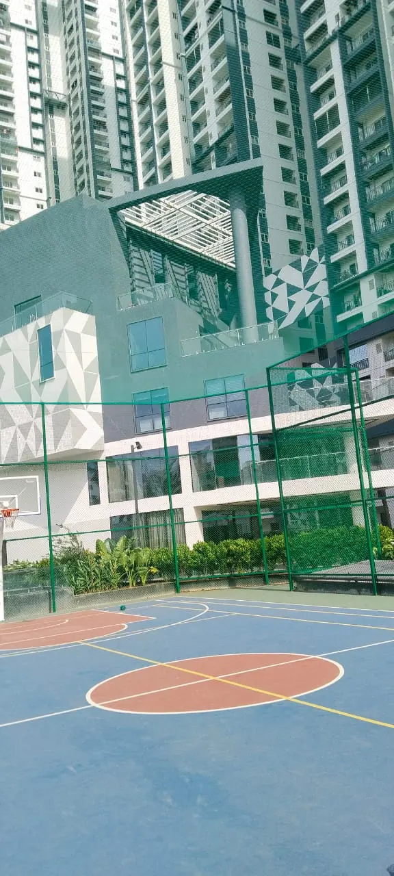 Apartment Sports Court Safety Net Installation in Visakhapatnam - Real Project 01 by Sandhya Invisible Grills