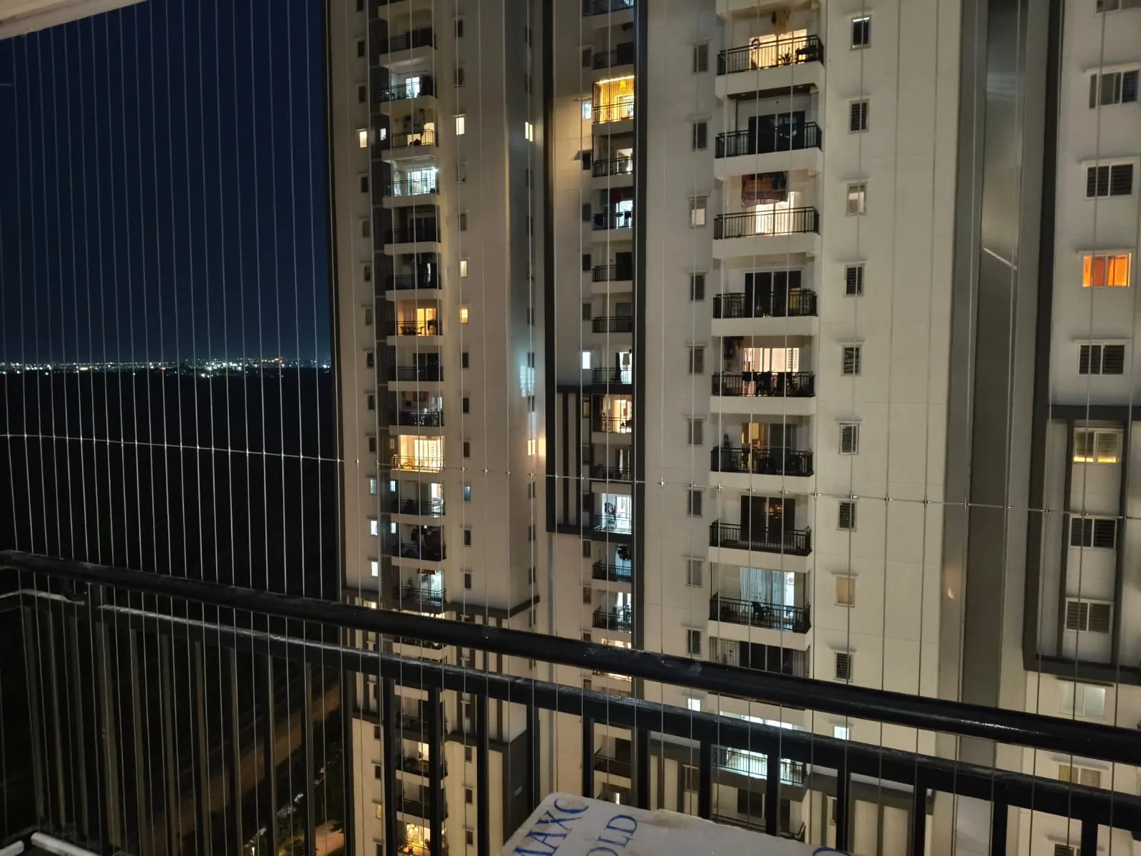 Balcony Invisible Grill Installation in Hyderabad - Real Project 14 by Sandhya Invisible Grills