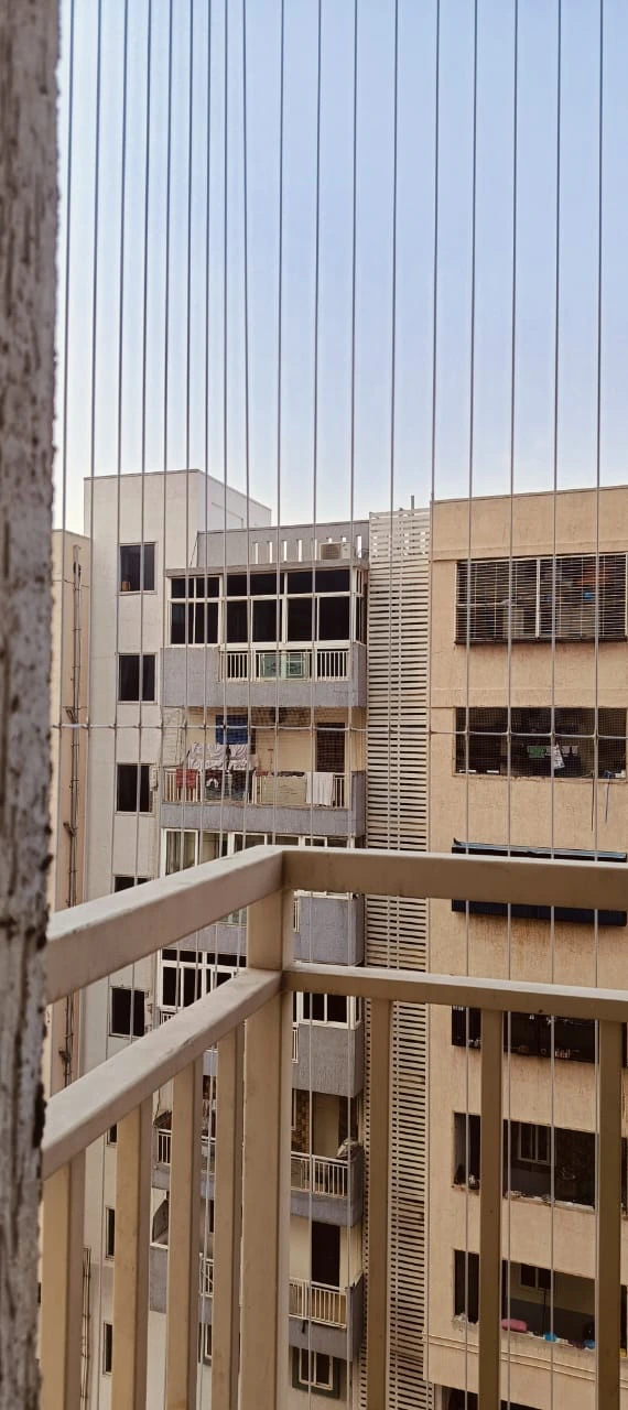 Balcony Invisible Grill Installation in Chennai - Real Project 16 by Sandhya Invisible Grills